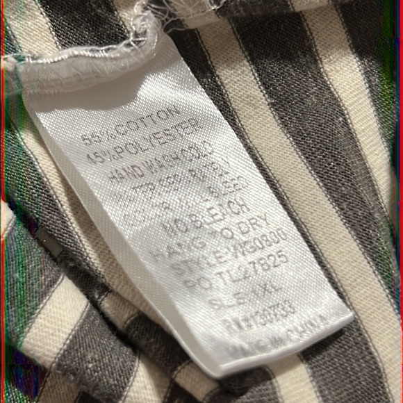 Umgee Striped Lace Up Blouse - Picture 6 of 9